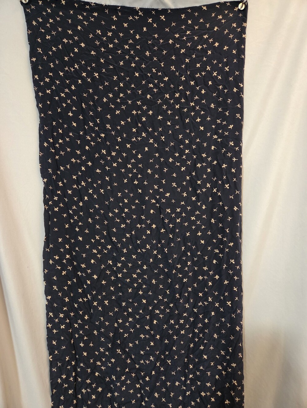 Navy Blue Floral Print Fabric